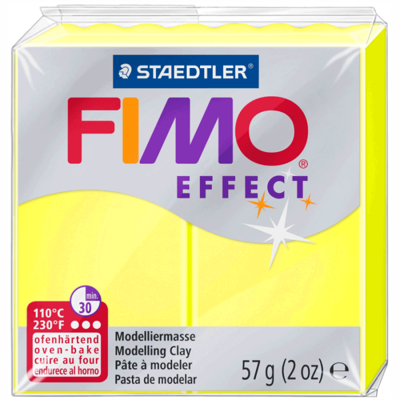 Глина полимерная Fimo Effect 57 г Неоновый желтый (8010-101)