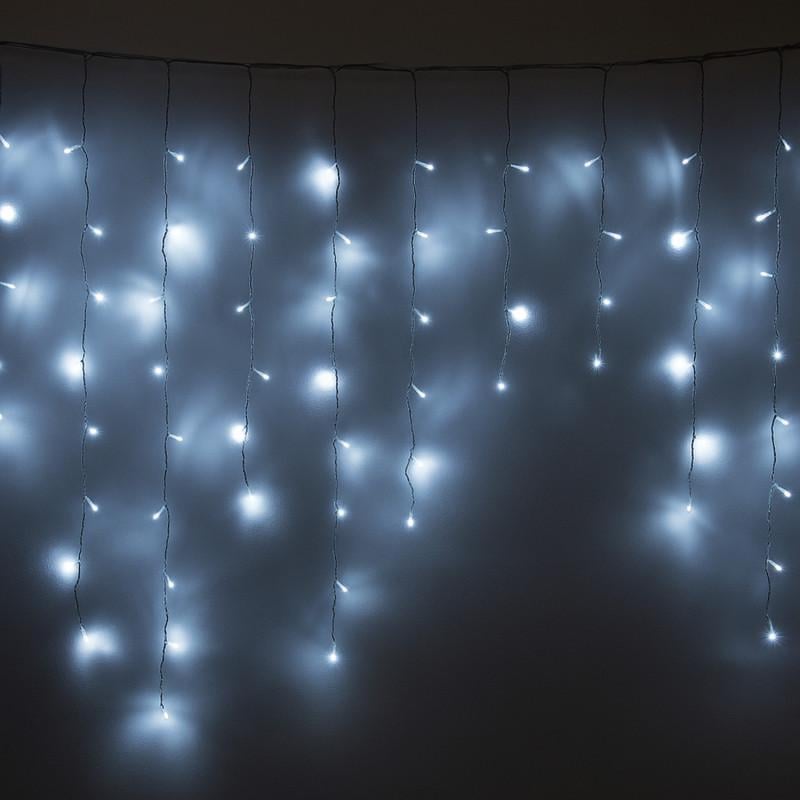 Гирлянда бахрома 5 м 163LED мигающая холодный белый IP44 (950132)