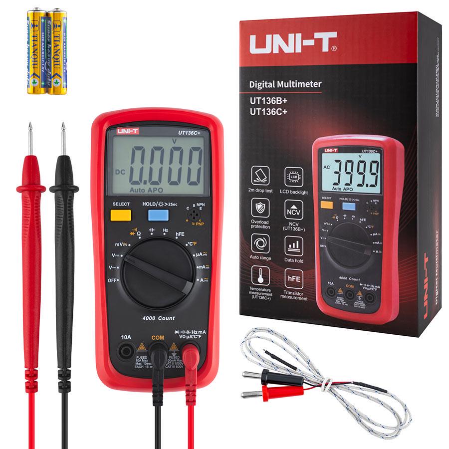 Мультиметр цифровой UNI-T UT136C+ с ручным выбором диапазонов (286886)