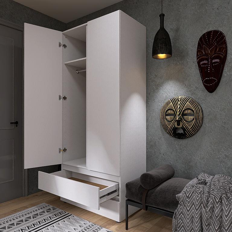 Шафа Everest Лайт ШЛ-2 900х500х2080 мм Німфея альба (11149) - фото 8 Шафа Everest Лайт ШЛ-2 900х500х2080 мм Німфея альба (11149) - фото 8