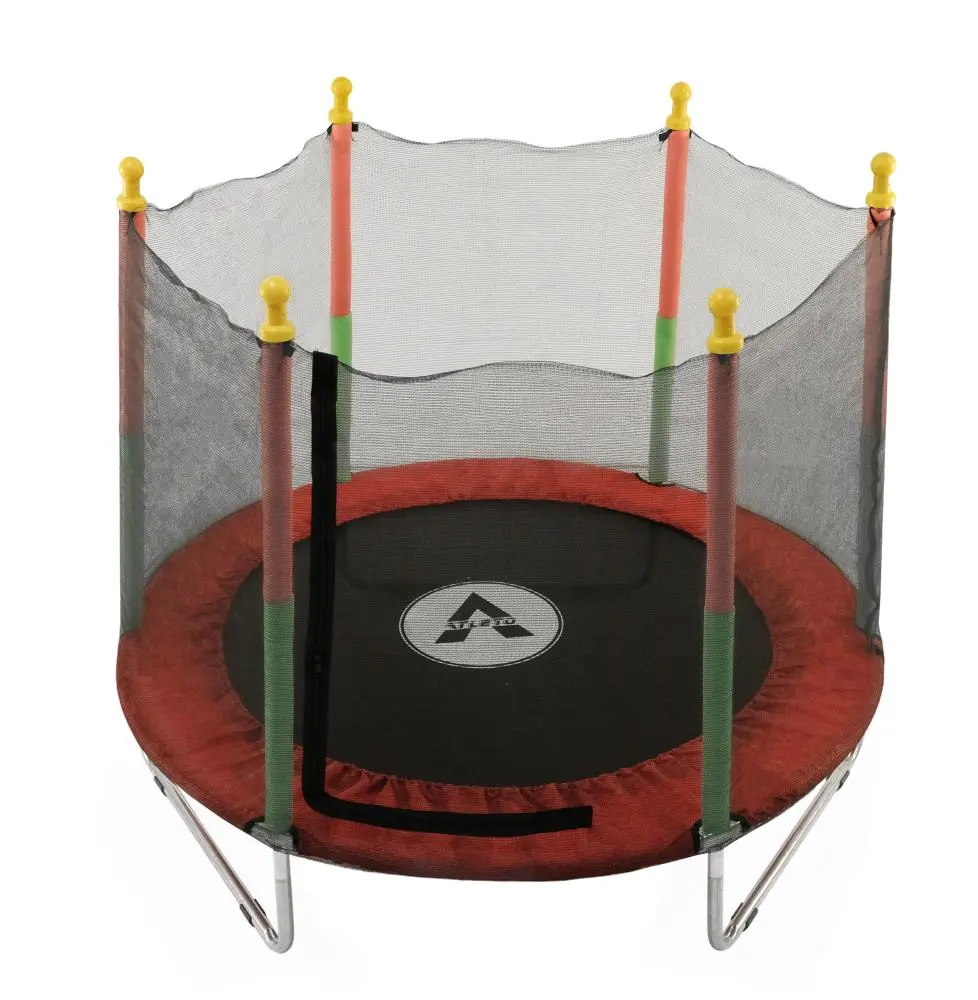 Батут дитячий Atleto KRB10 із захисною сіткою на металевих опорах 160 см Червоний (132-76-42400218) - фото 3