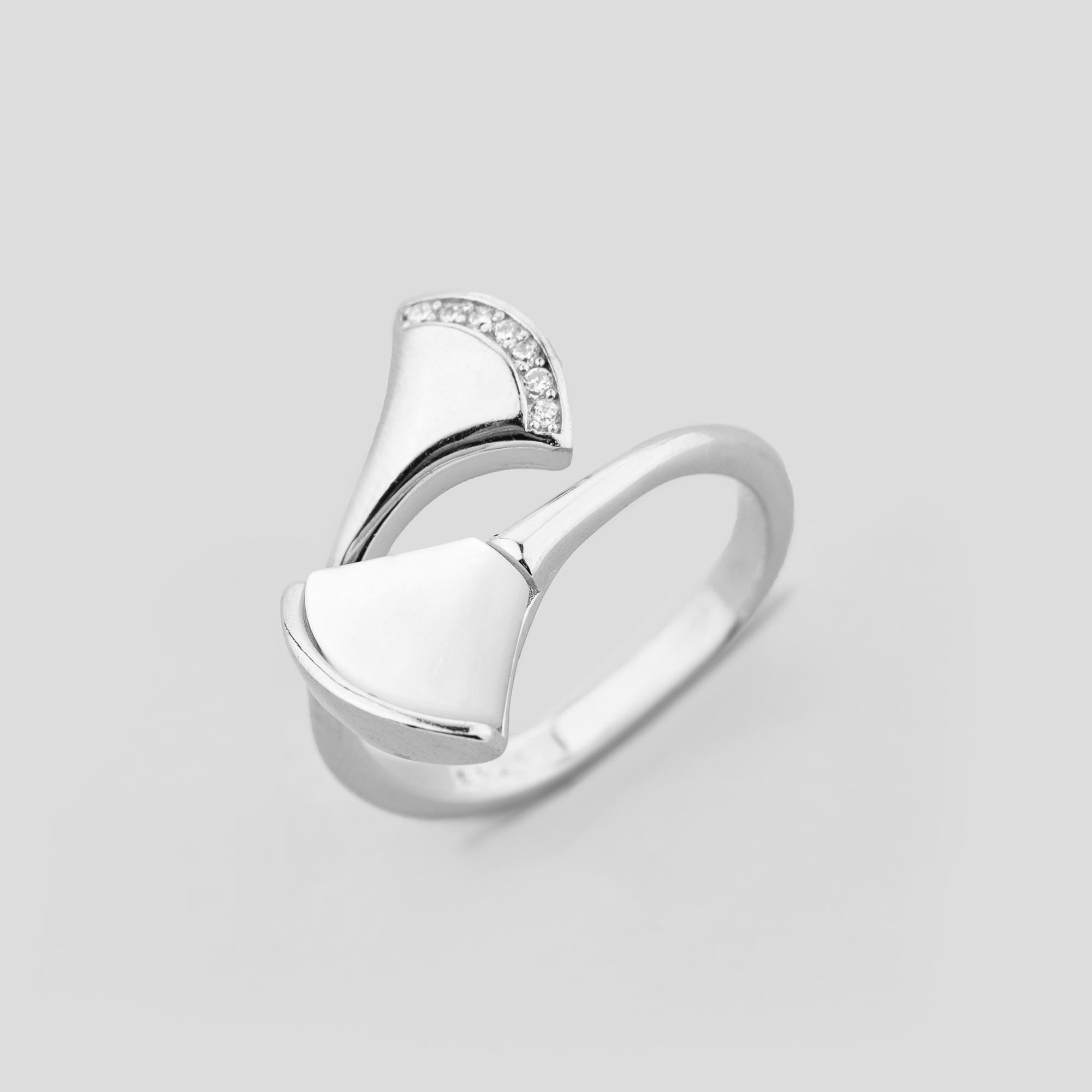 Серебряное кольцо Minimal Поиск гармонии р. 18 (17225)