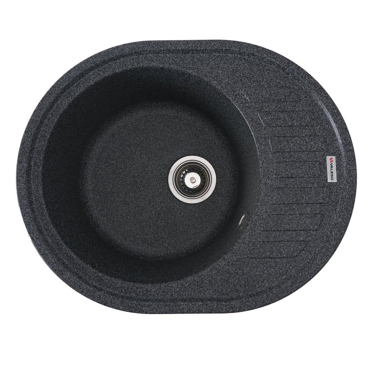 Мойка гранитная Valeso Soul 620х500 врезная овальная Графит матовый (PLTM-SP000046813)