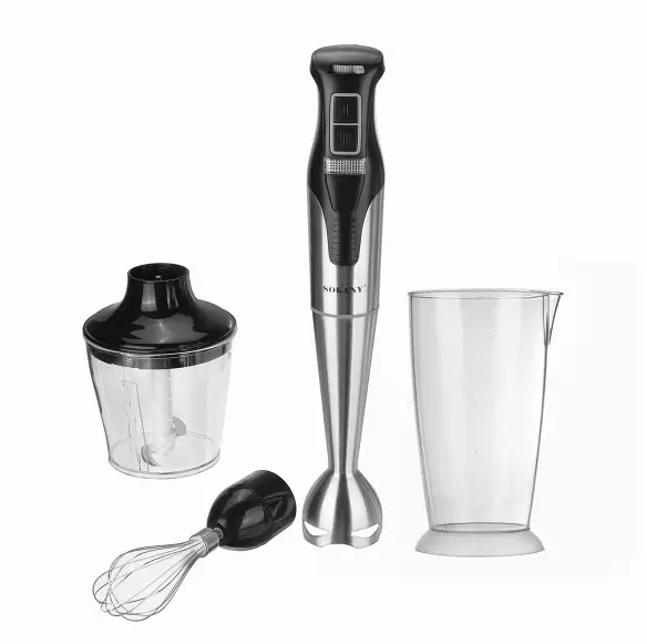 Блендер погружной ручной Sokany SK-758-4 с 2 насадками Сталь
