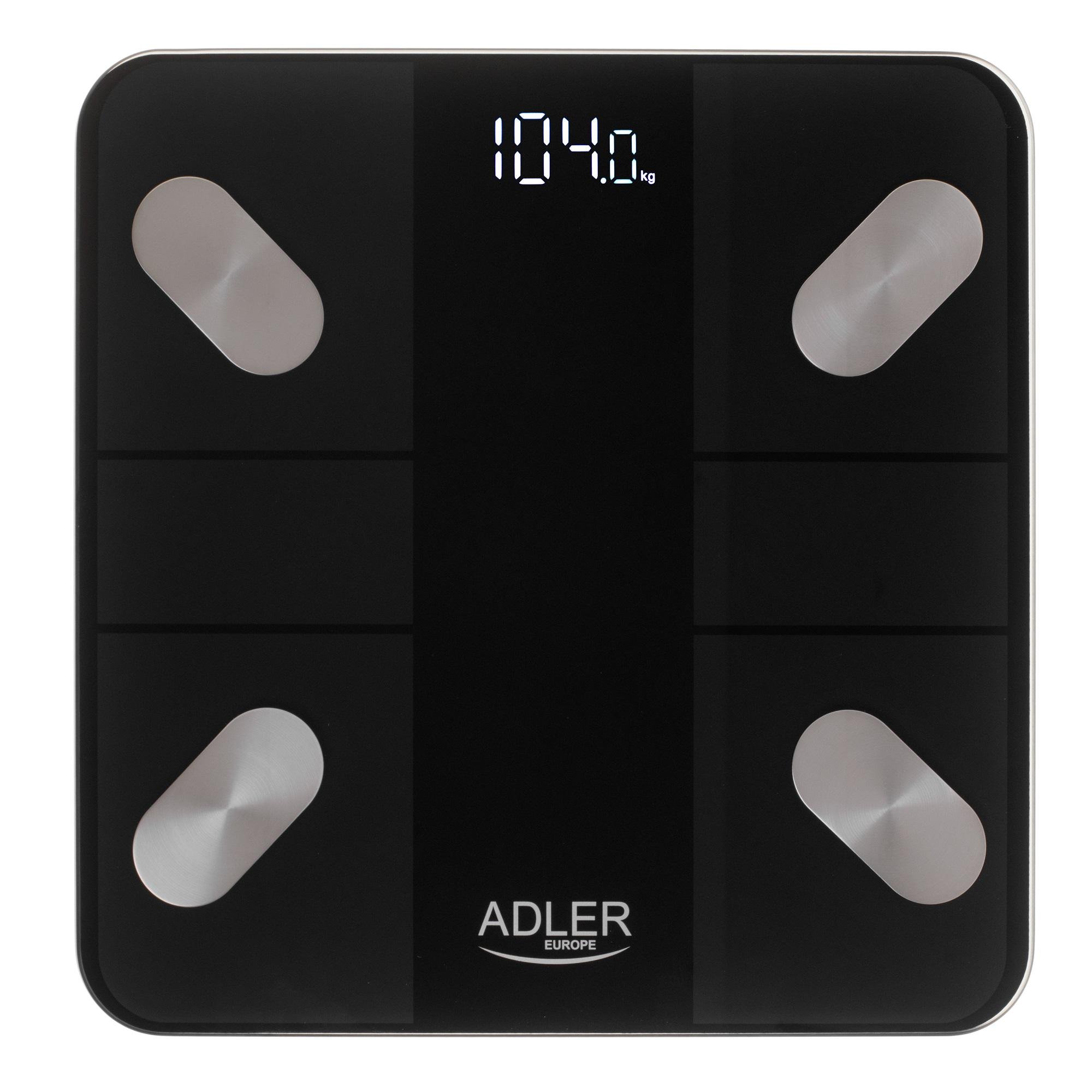 Весы напольные аналитические Adler AD 8186 Smart приложение Tuya Black