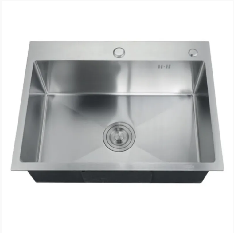 Мийка кухонна Zerix ZH5843-215-SUS304 нержавіюча сталь 3,0/0,8 мм інтегрована (MX1583)