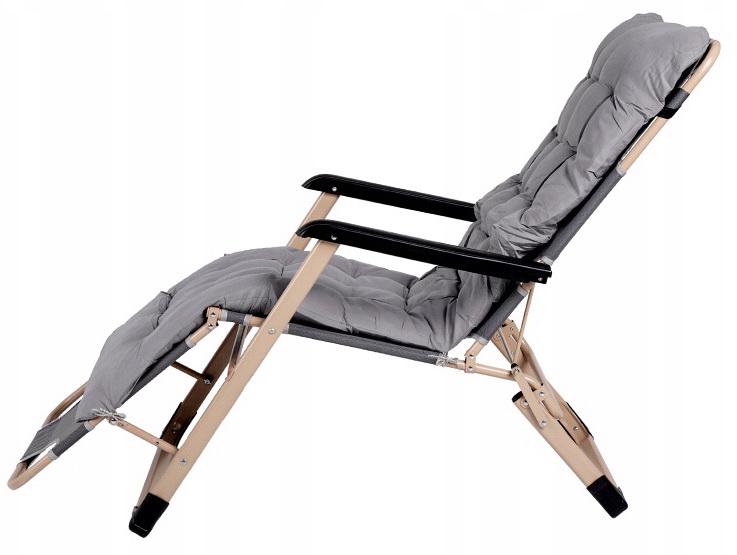 Шезлонг Homart с матрасом ZGC-010 120 кг Серый (9869) - фото 4