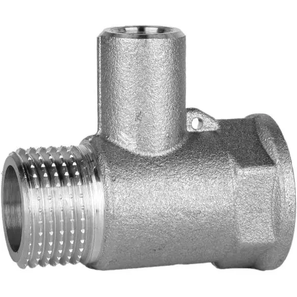 Тройник для датчика температуры VA А0202Анк никелированный 1/2″ВРхМ10х1/2″ЗР штампованный усиленный - фото 4