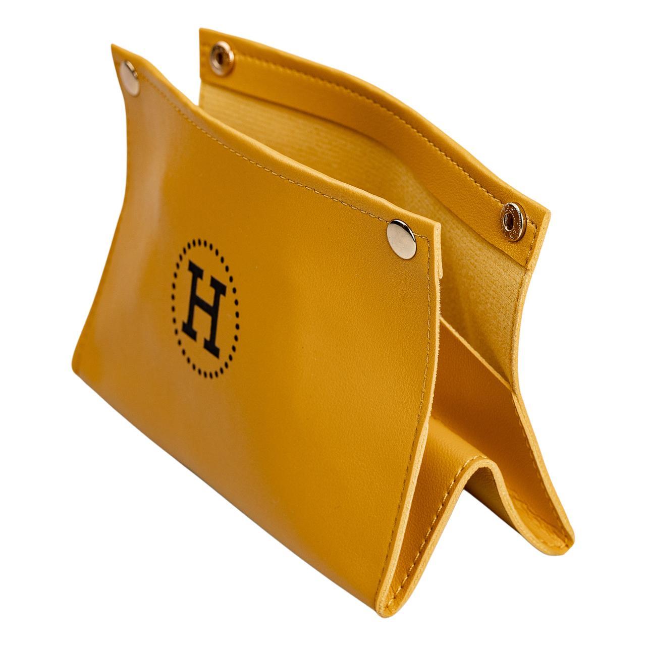 Салфетница из экокожи HP-3-213Y 20х7,5х11,5 см Желтый (A-033513) - фото 4