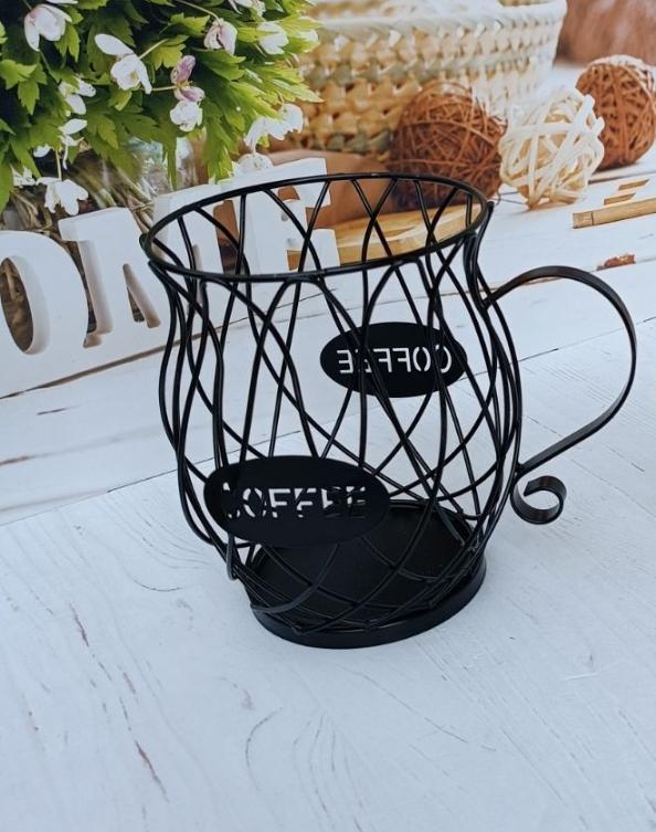 Корзина для конфет и фруктов Happy Life металлическая 17,5x15,5x13,5 см Черная (21083767)