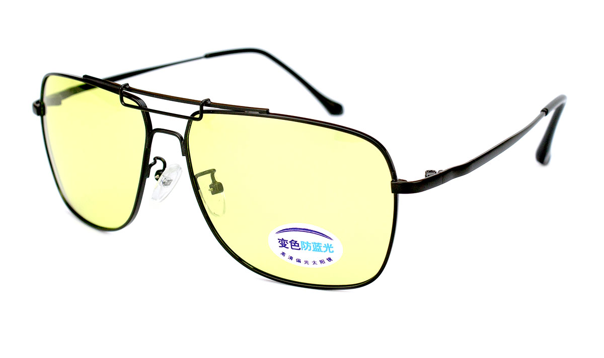 Окуляри чоловічі антифара Viscap 8375-C3-1 з металевою оправою на широке обличчя Чорний (40477)