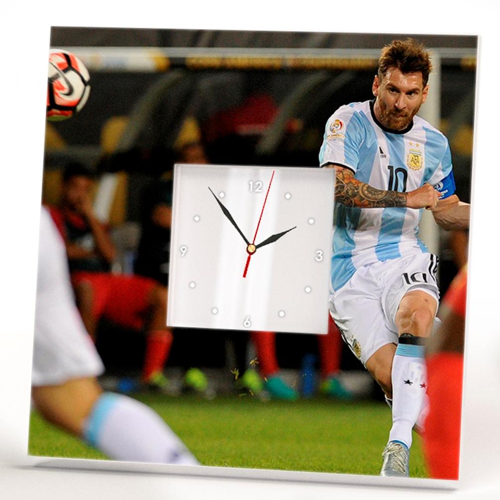 Годинник із фото Ліонель Мессі 260x260 мм (C03078)
