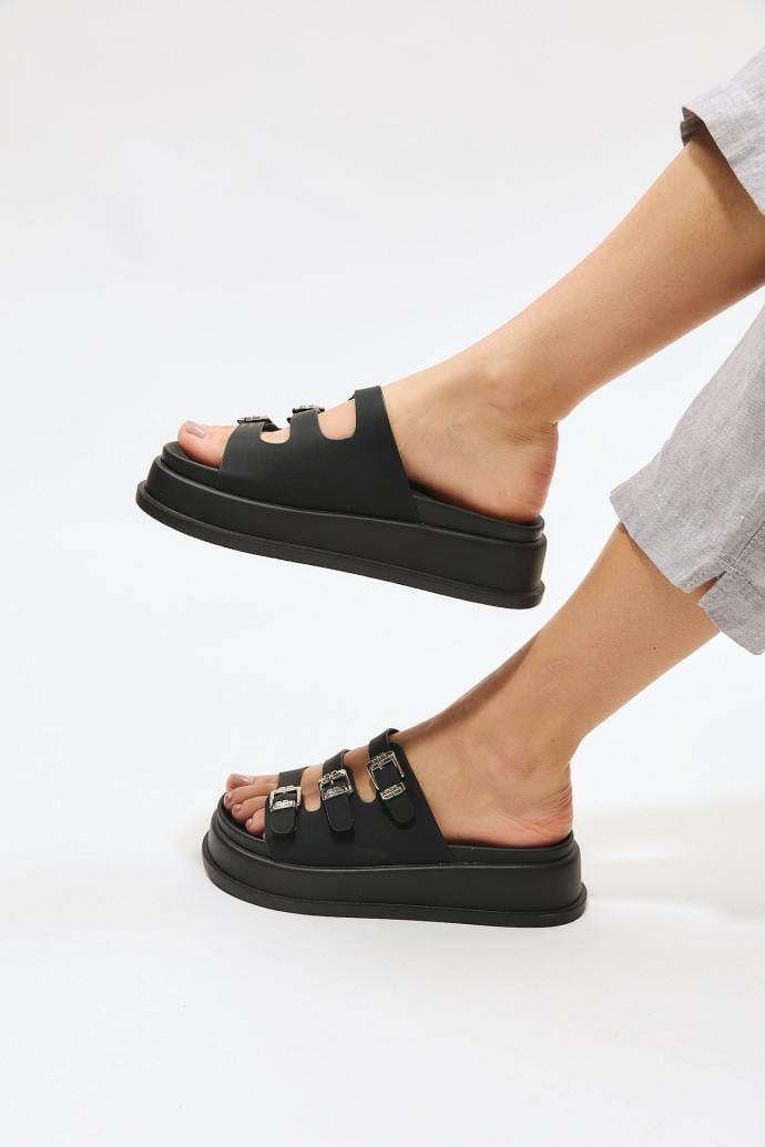 Шлепанцы женские LONZA кожаные р. 36 Черный (198990)