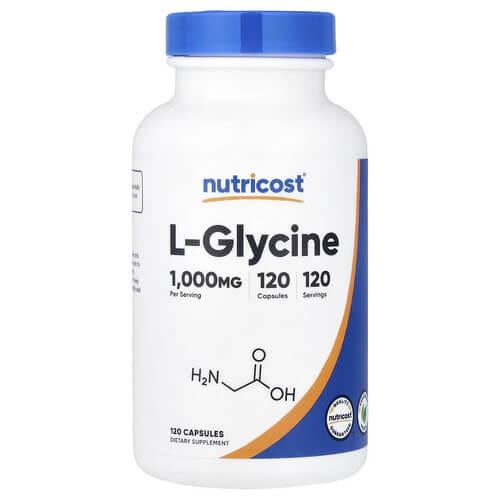глицин Nutricost L-Glycine 1,000 мг 120 капс. (NCS-67488)