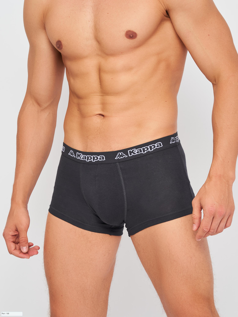 Трусы-боксеры Kappa Boxer Uomo Elastico Esterno logato XL Антрацит (K1211 Antracite-XL)