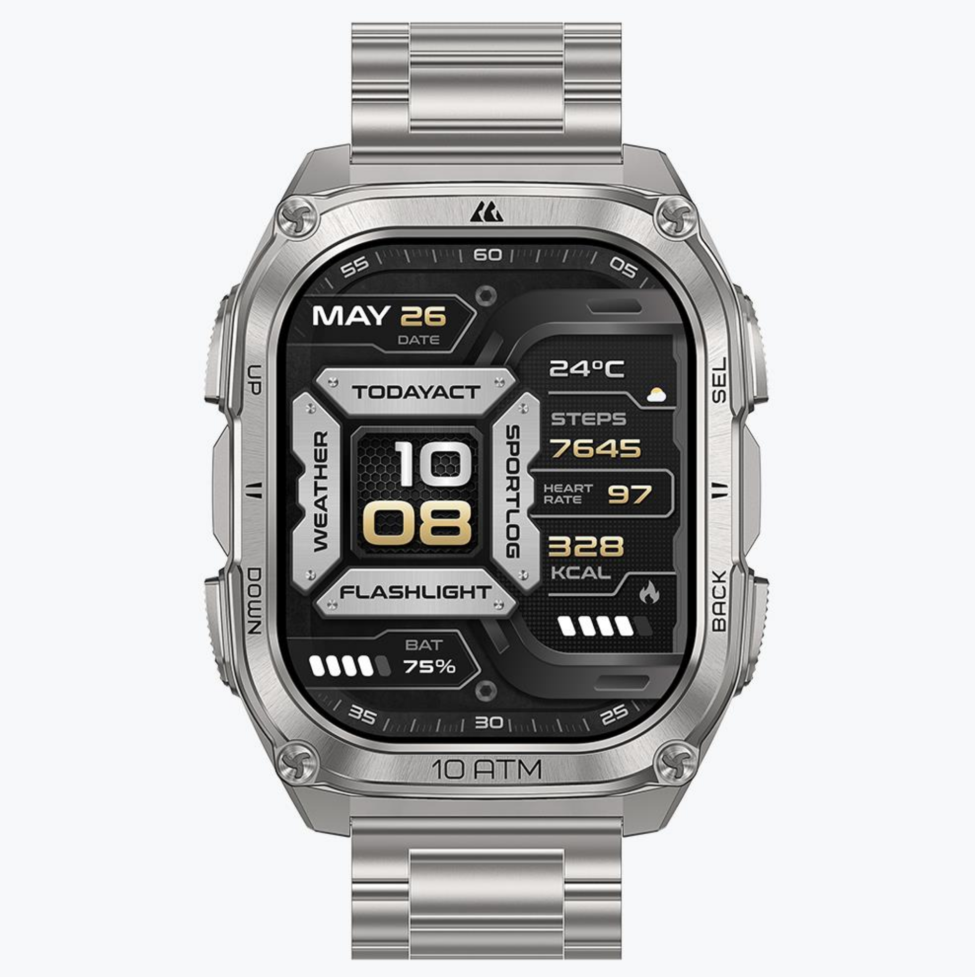 Смарт-годинник тактичний Kospet Tank M4 Special Edition Silver — фото 2