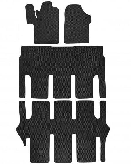 Коврики в салон для Mercedes EQV '19- 7 мест без столика EVA Черный (236092)