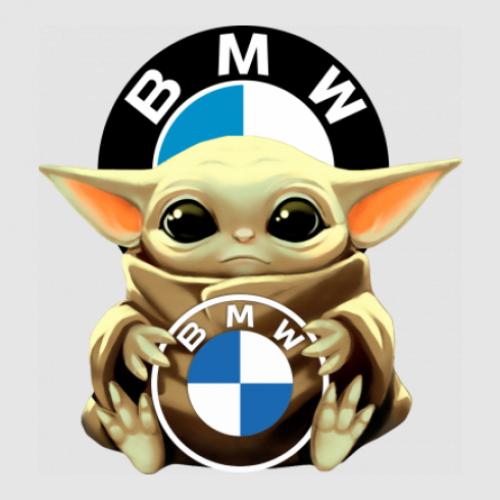 Стикер Baby Yoda BMW 33x35 см Разноцветный (21562056)