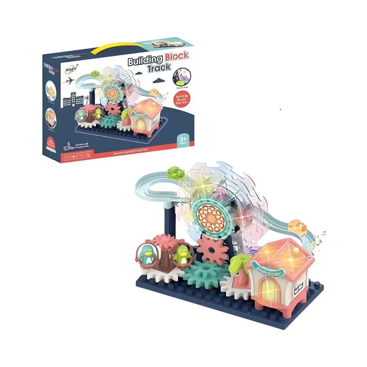 Трек с мелодиями/подсветкой и движущимися шестернями/работает от батареек или USB/в коробке (88008) Трек с мелодиями/подсветкой и движущимися шестернями/работает от батареек или USB/в коробке (88008)