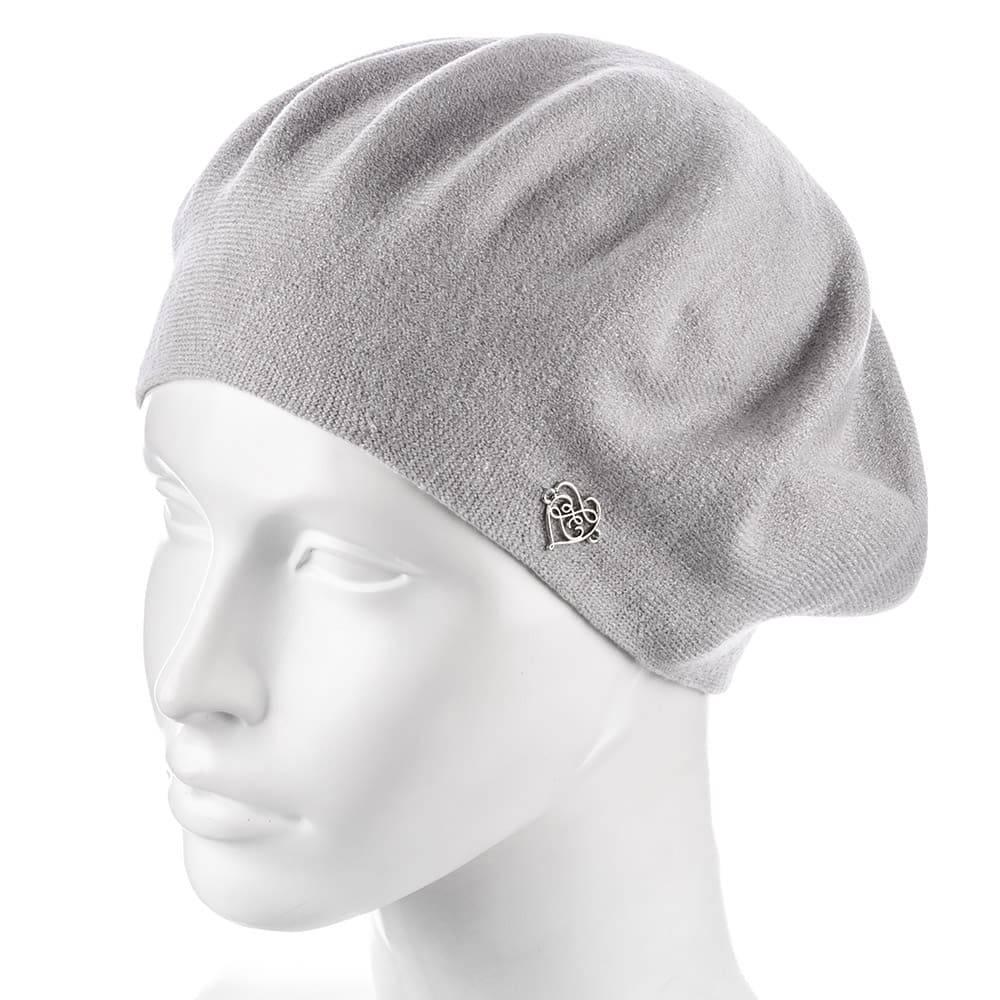 Берет женский Zolly ZH199 пустой из вискозы Светло-серый