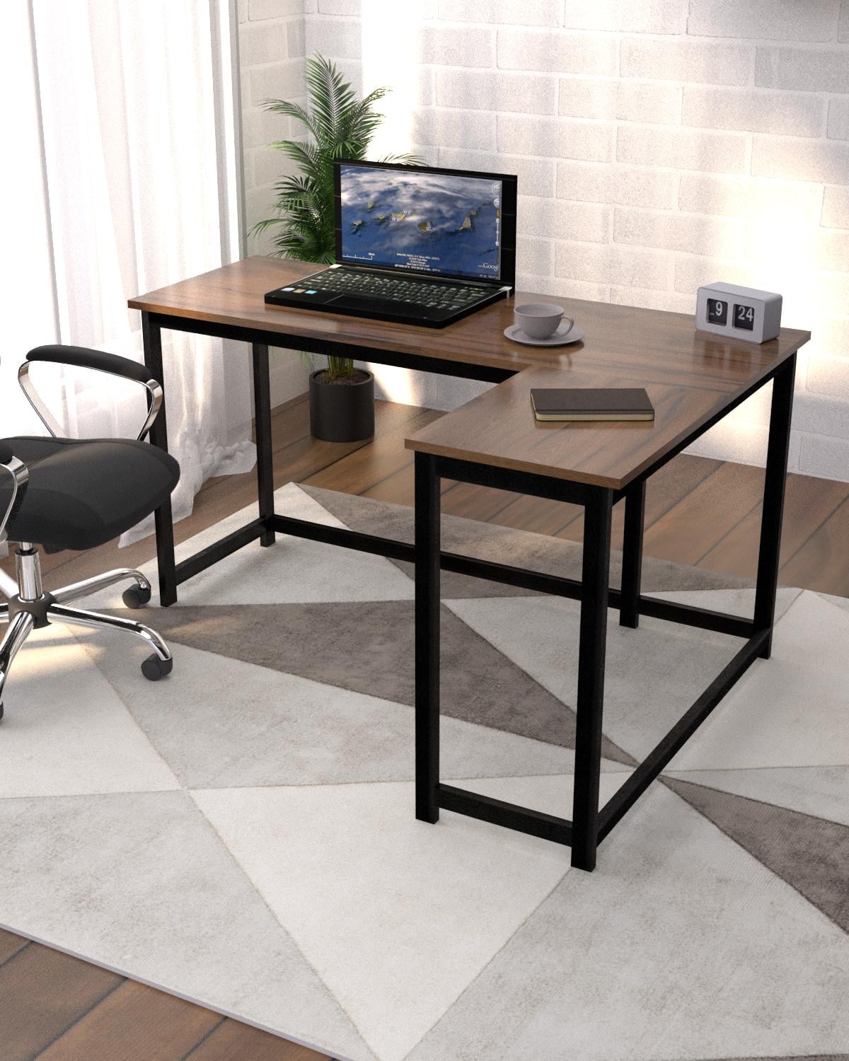 Стол угловой письменный EcoLoft Контур DSP-1345-8 в стиле лофт Дуб Ливорно (31707530)