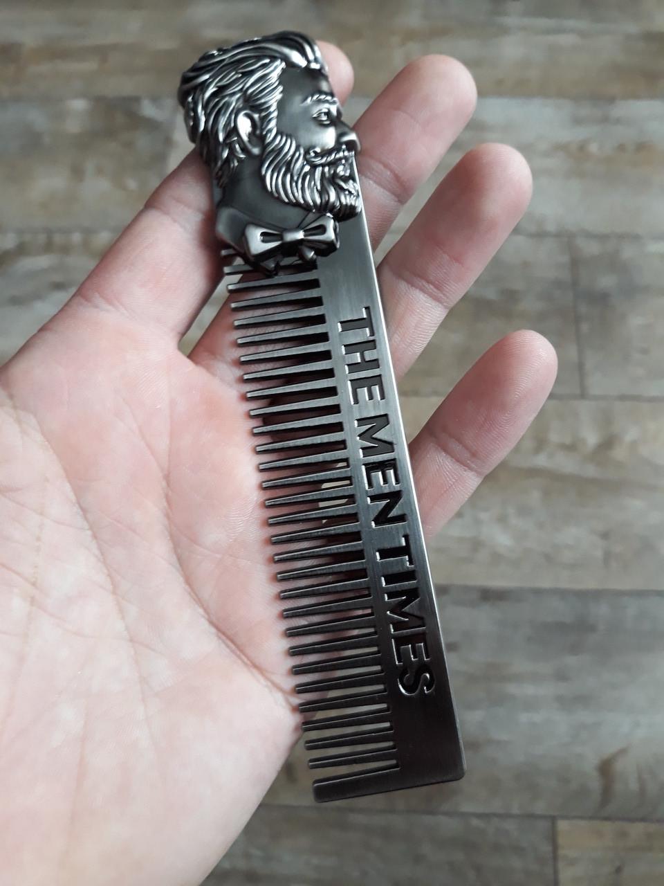 Гребінець-гребінь металевий для чоловіків Barber THE MEN TIMES (1533699199) - фото 2 Гребінець-гребінь металевий для чоловіків Barber THE MEN TIMES (1533699199) - фото 2