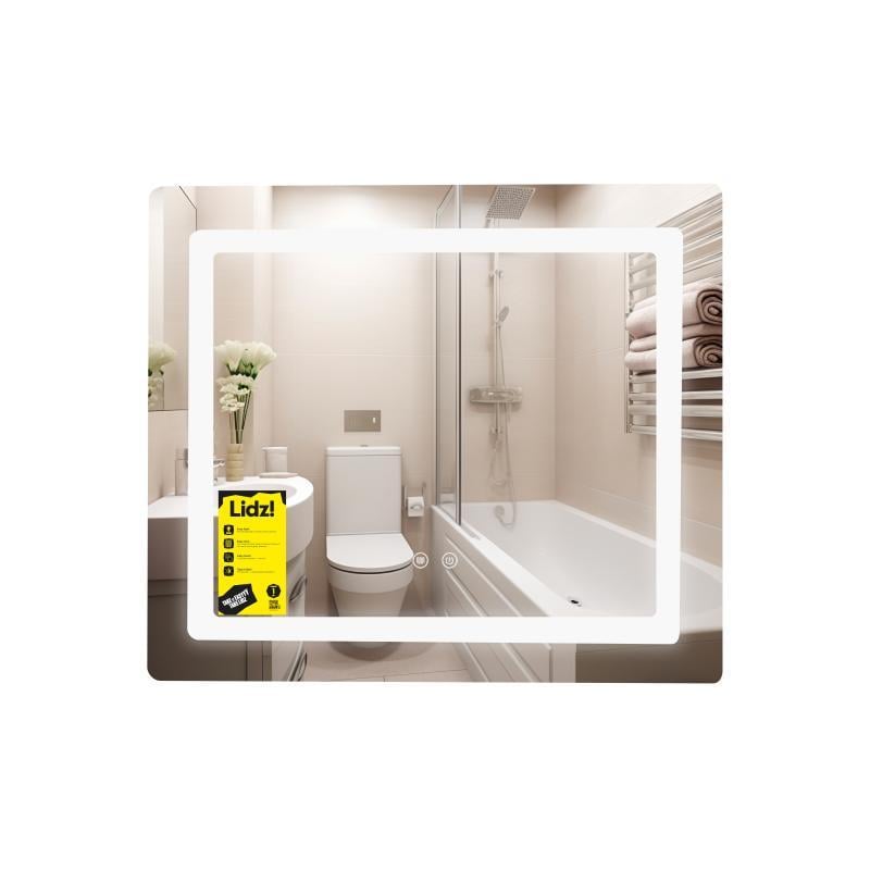 Зеркало Lidz Kubis KU2 700х600 с LED-подсветкой Touch/с антизапотеванием/с димером/регулировкой яркости LDKU60070049286 (SD00055410)