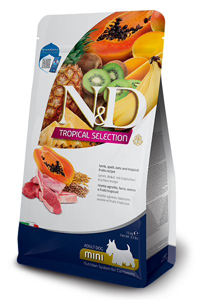 Корм сухой Farmina N&D TROPICAL SELECTION для взрослых собак мелких пород с ягненком и тропическими фруктами 5 кг (34594587) Корм сухой Farmina N&D TROPICAL SELECTION для взрослых собак мелких пород с ягненком и тропическими фруктами 5 кг (34594587)