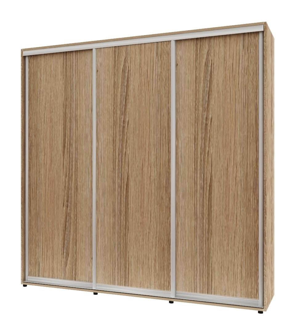 Шкаф-купе трехдверный Комфорт Мебель ДСП Стандарт 230х60х220 см Дуб натуральный