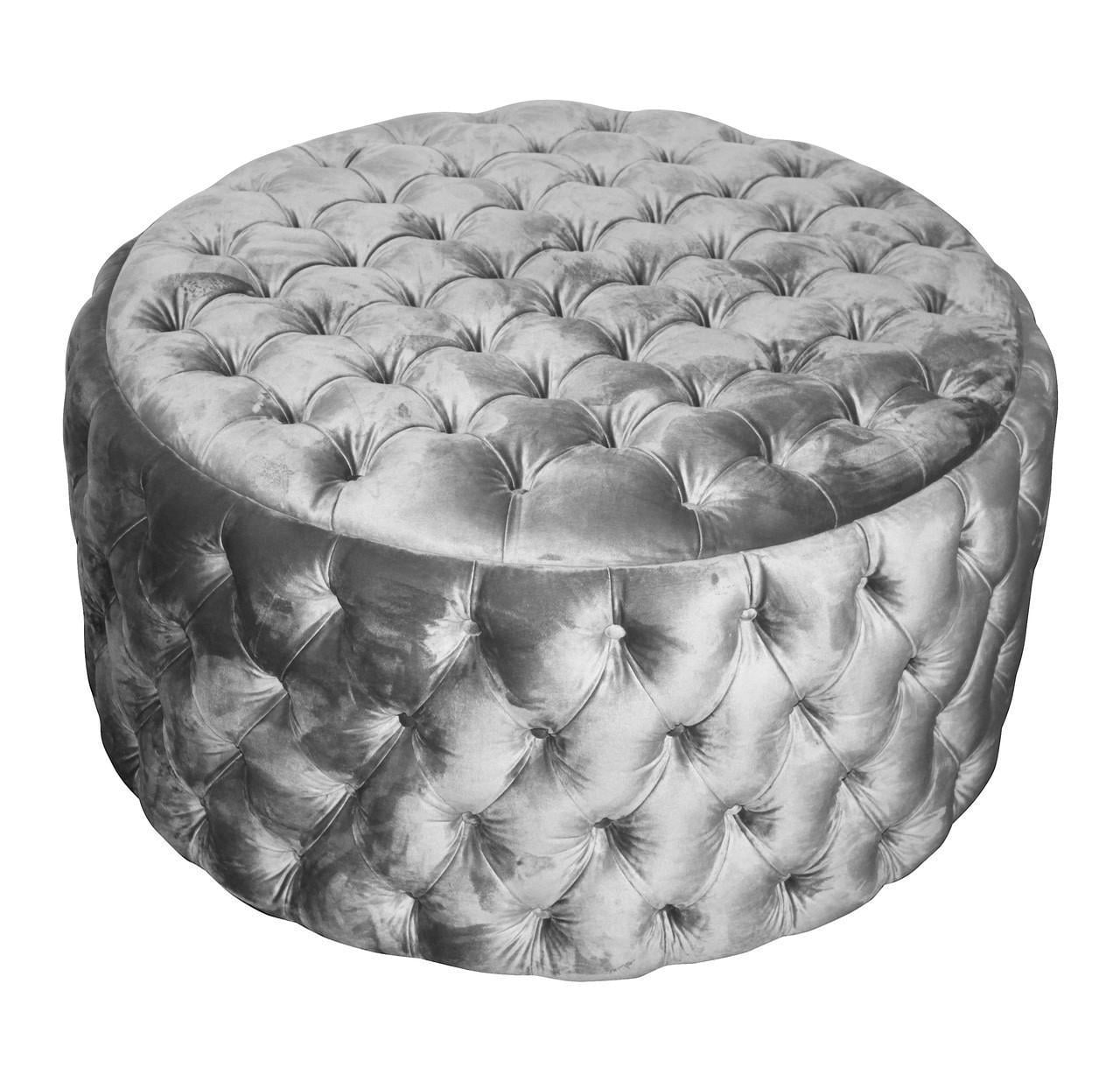 Пуф Mebelle Amster+ велюр 50x100x100 см Светло-серый (0175)