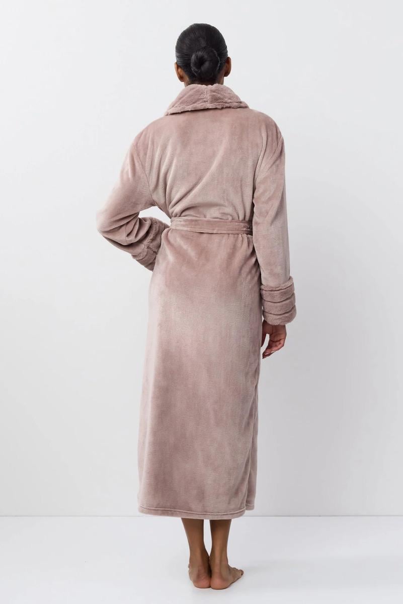 Халат махровий жіночий Aruelleтеплий L Рожевий (Demi-bathrobe) - фото 2