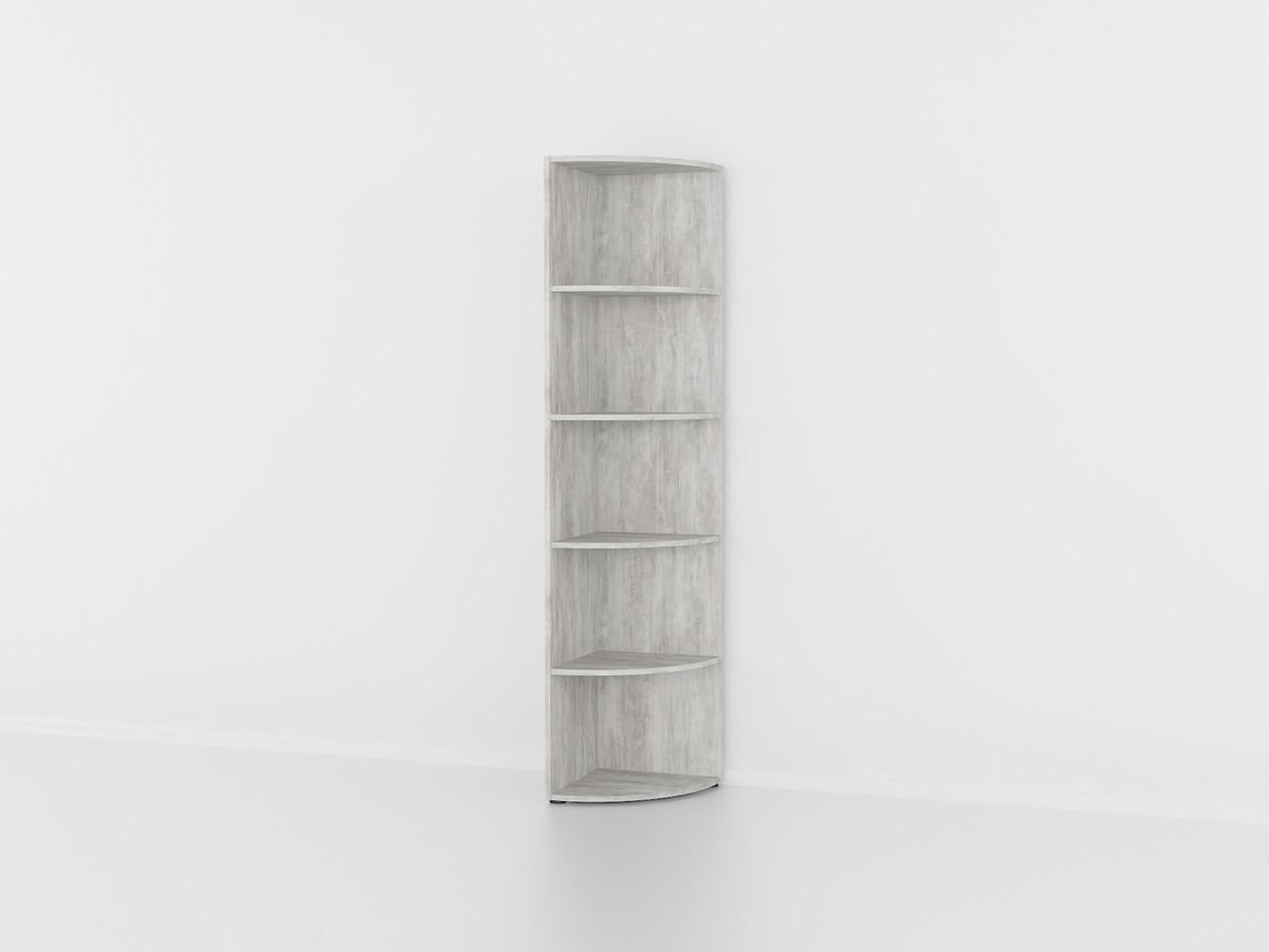 Полка для книг угловая 400x1806x400 мм Бетон Полка для книг угловая 400x1806x400 мм Бетон