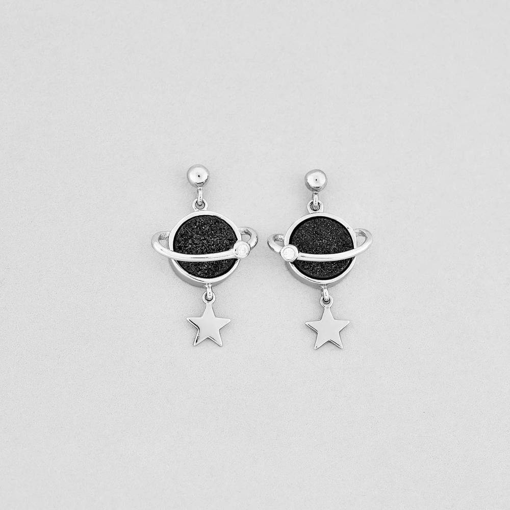 Серьги Ночное небо (2374р-black/ЛК-0341р(т)