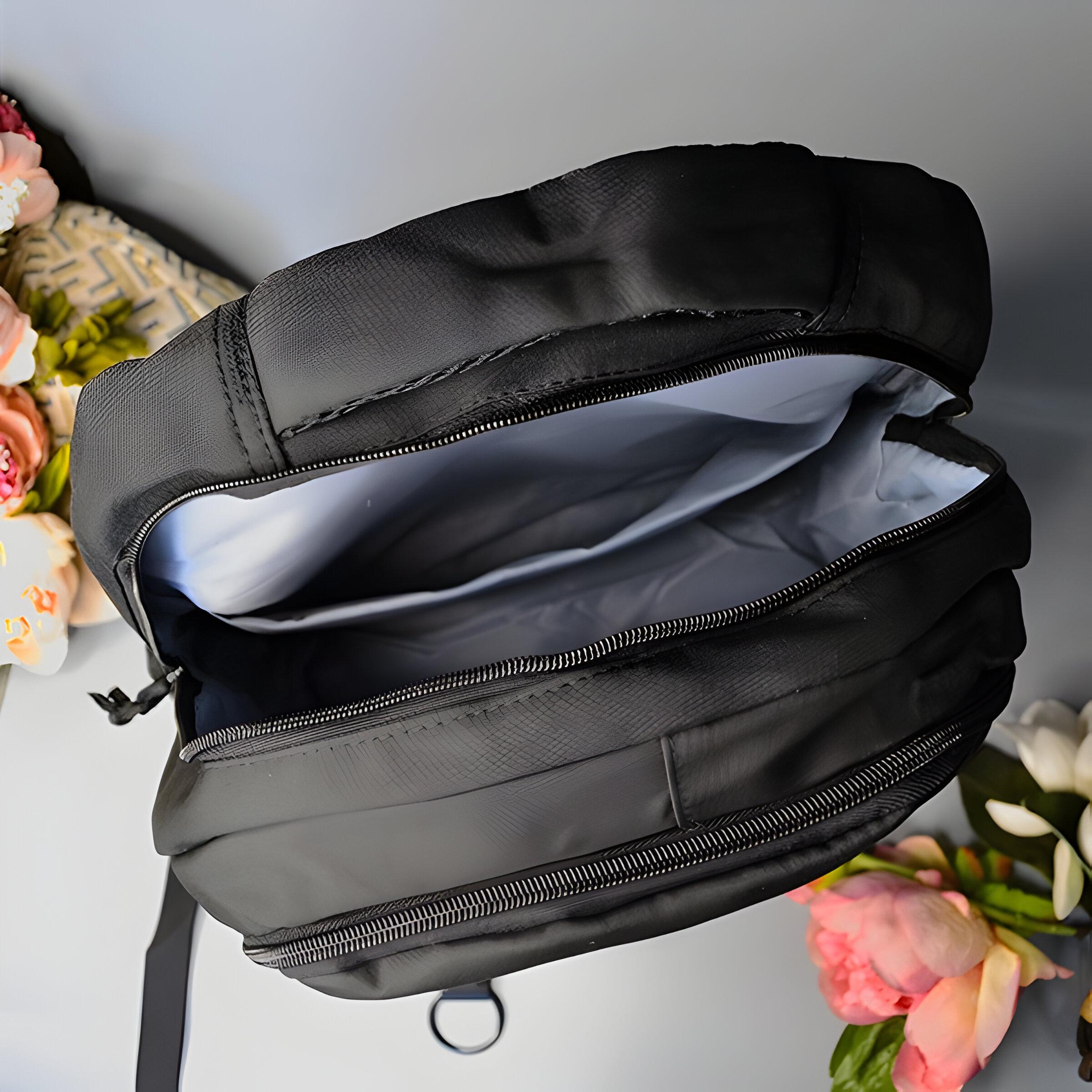 Городской рюкзак 48х32х14 см Черный с синим (24-236) - фото 3 Городской рюкзак 48х32х14 см Черный с синим (24-236) - фото 3