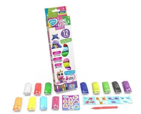 Набір для ліплення з тістом Lovin 12 кольорів Shine/Aroma (MTT-156928)
