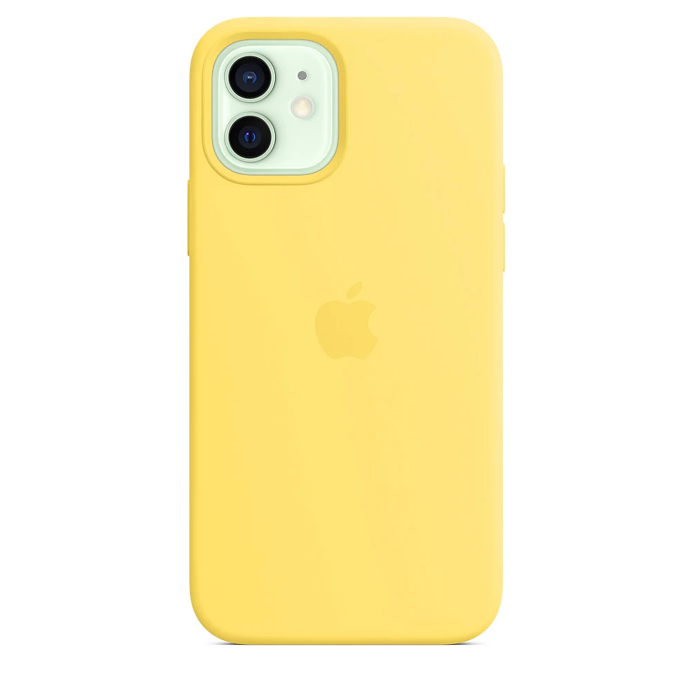 Силиконовый Чехол Накладка Silicone Case для iPhone 12/12 Pro Canary Yellow