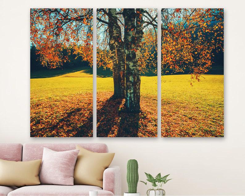 Модульная картина KIL Art Березы на холсте из трех частей 156x100 см (M3_XL_641)