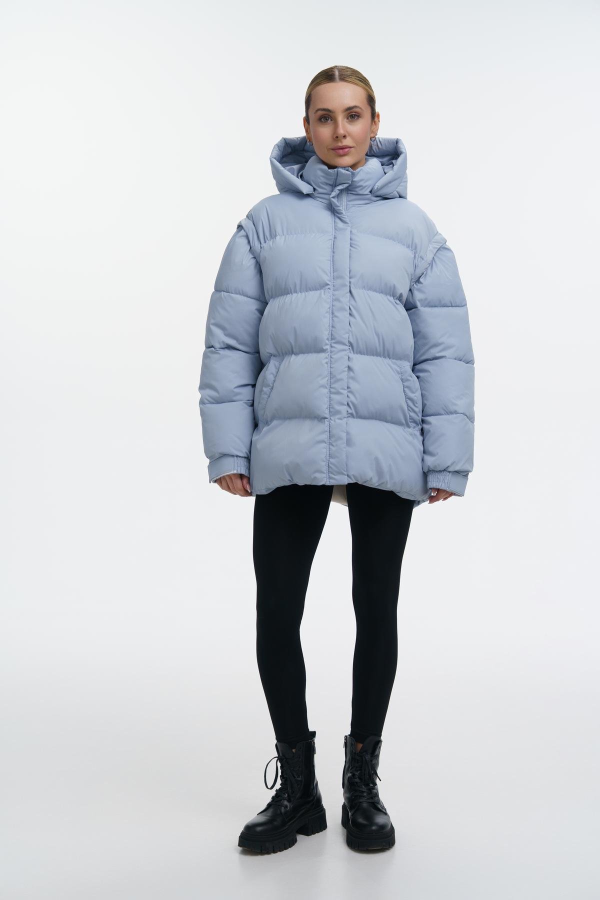 Пуховик-трансформер жіночий Intruder Mishele M Блакитний (1642766129/M) - фото 7