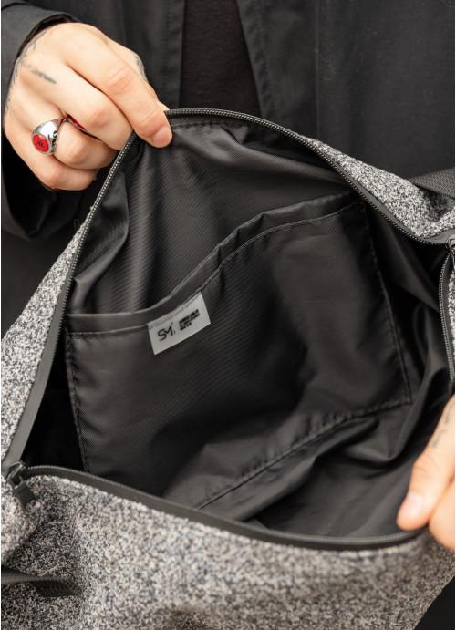 Мужская сумка хобо Sambag тканевая Серый (722058428) - фото 8 Мужская сумка хобо Sambag тканевая Серый (722058428) - фото 8