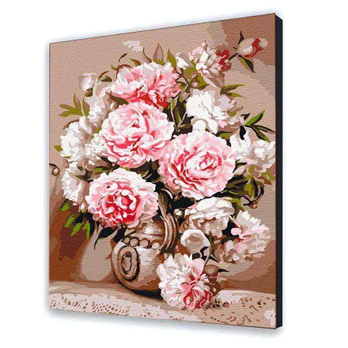Картина по номерам Пионы с красками и кистями 40х50 см Multicolor (13141-AC)