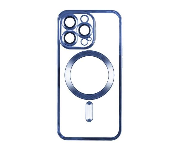 Чохол накладка TPU Metallic Full Camera with Magsafe для Iphone 15 Blue