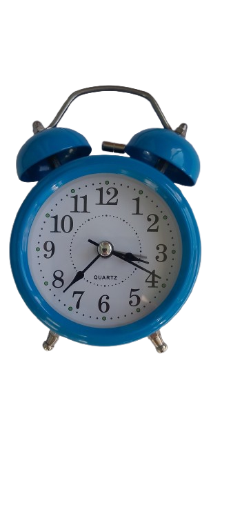 Будильник кварцевый 3010 8х12х4,5 см Голубой (3991)
