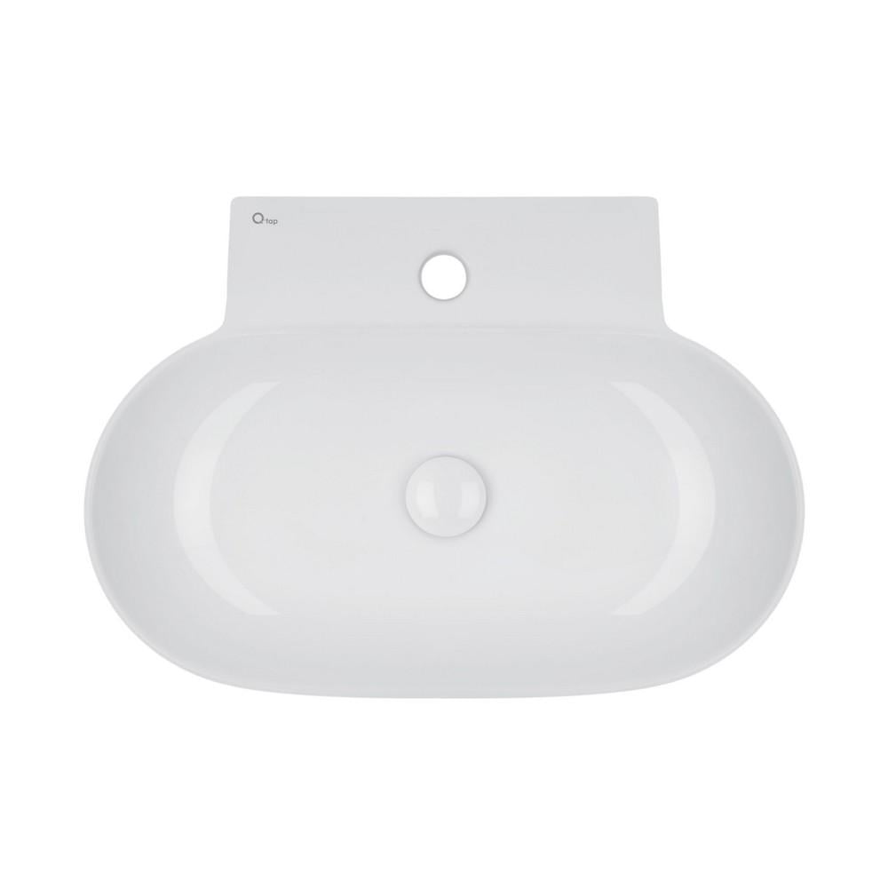 Раковина Qtap Cardinal с донным клапаном 565х400х130 мм White  (QT0411K177W)