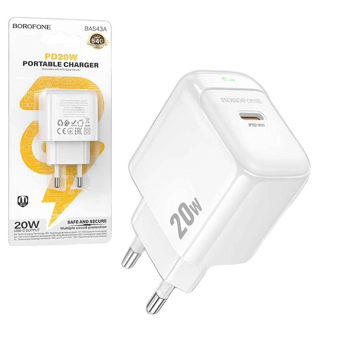 Зарядное устройство для Borofone BAS43A PD20W Черный (23781429) - фото 2