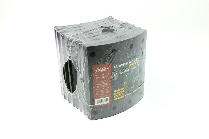 Комплект накладок тормозов на ось стандарт Rider RD 19063STD DAF XF9575CFF85SB