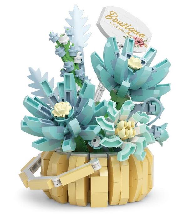 Конструктор Tenderness серия Flower Basket Цветочная корзина Беззвездная ночь 562 детали Blue (2104619290)