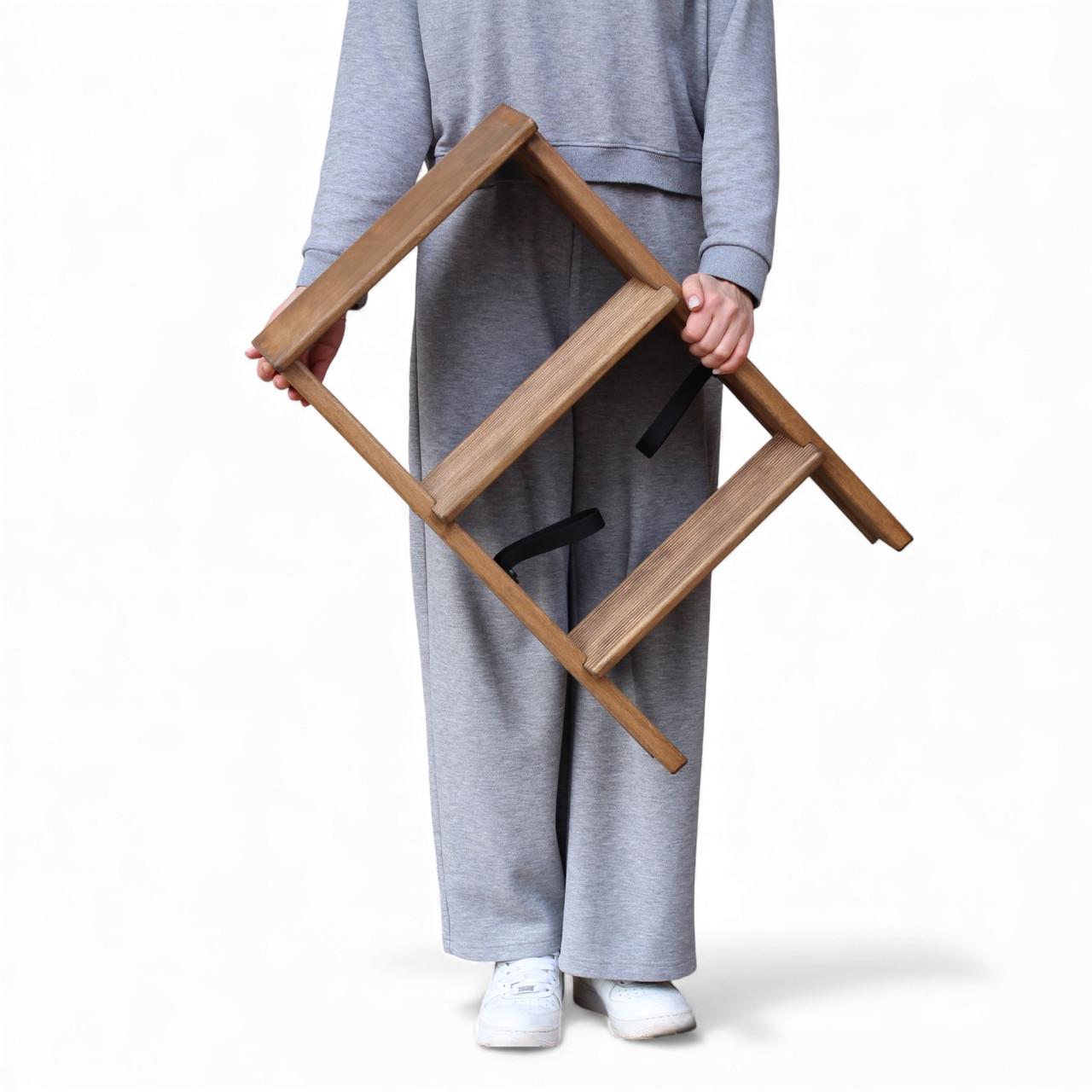 Табурет-лестница деревянный Студія Дерева Вільха Вестерн бытовой двусторонний 3 ступеньки Палисандр (31002896) - фото 5 Табурет-лестница деревянный Студія Дерева Вільха Вестерн бытовой двусторонний 3 ступеньки Палисандр (31002896) - фото 5