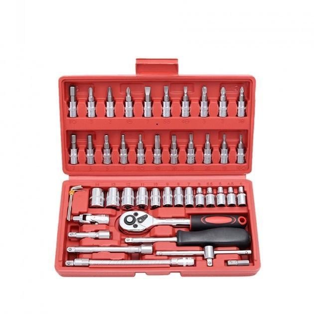 Набор инструментов Tool set в кейсе 46 пр. Красный (1568810806)