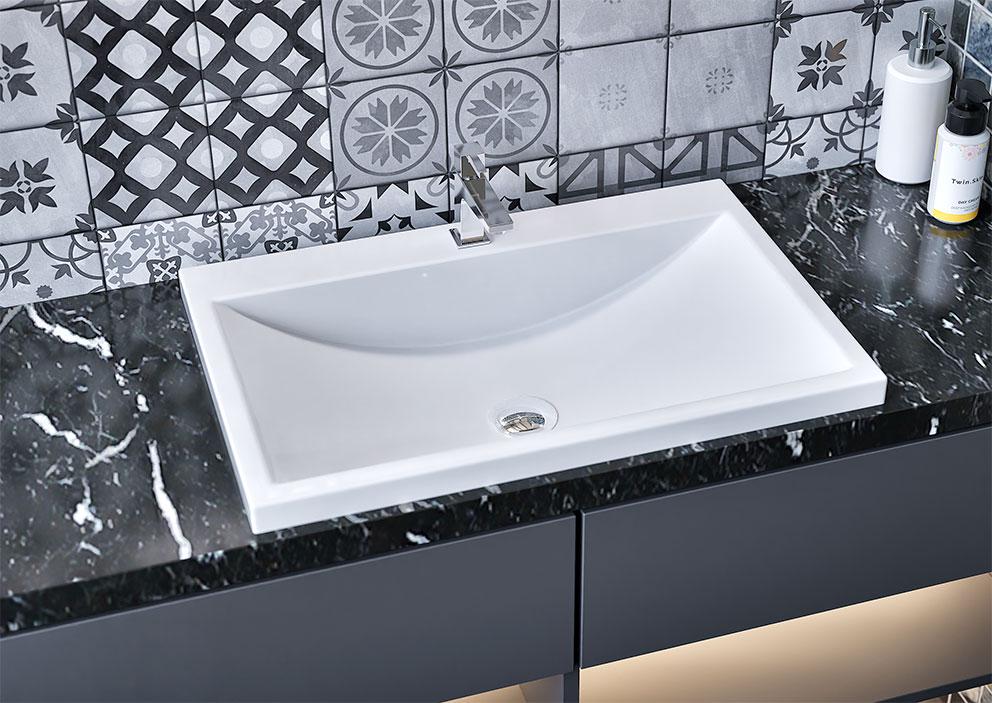 Умивальник накладний Status Braun Low White (695)