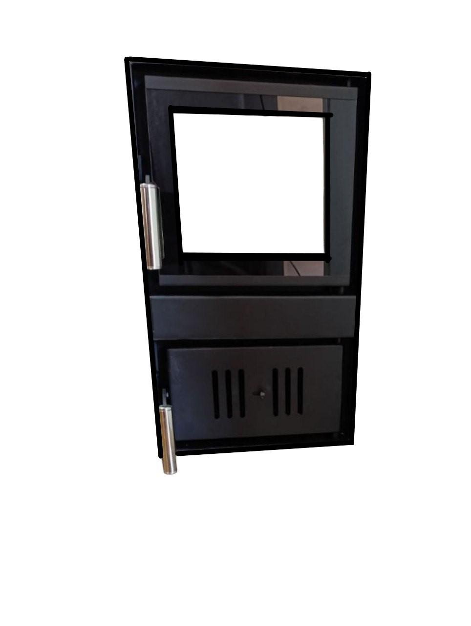 Дверца для камина/печи 300х500 мм Черный (25428431)